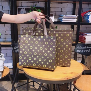 店环保购物袋FZ礼品袋定制logo加厚 网红覆膜无纺布手提袋高级服装