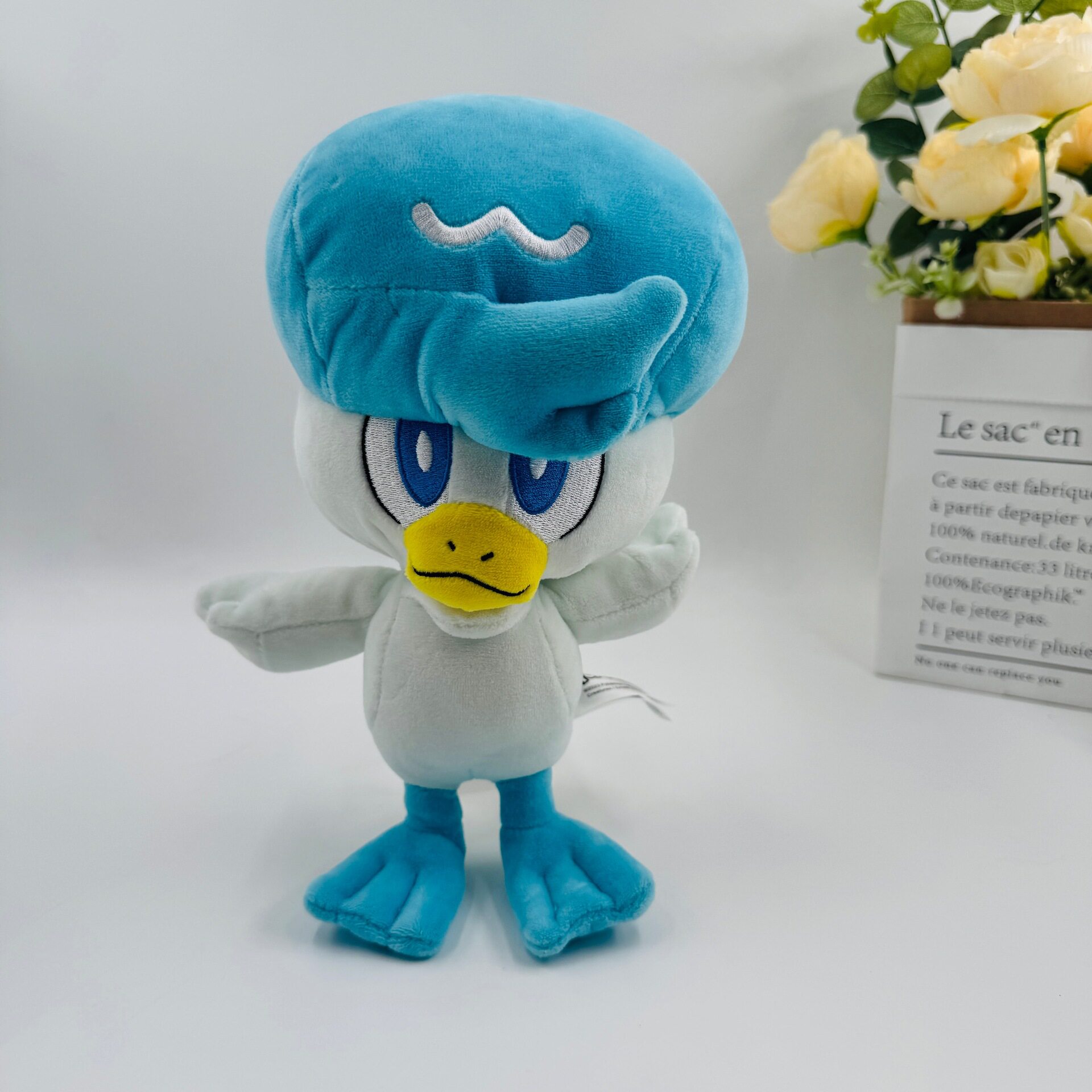 日本原单25cm小号润水鸭站姿鸭子御三家sprigatito plush毛绒公仔
