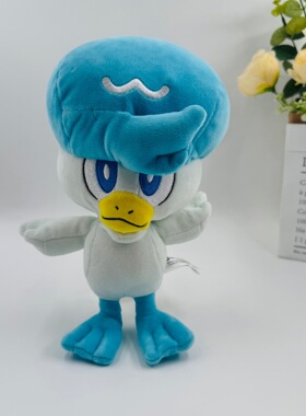 日本原单25cm小号润水鸭站姿鸭子御三家sprigatito plush毛绒公仔