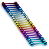 F136纯钛合金穿刺饰品耳钉进口杠铃耳钉细针男女士舌钉防过敏舌头