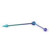 14G16G钛合金自由解构耳桥尖锥分段结构球悬浮耳钉小众穿孔饰品