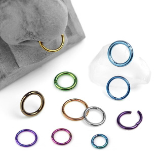 美国进口G23纯钛合金鼻环鼻中隔简约耳骨钉耳钉唇环耳环饰品卡扣