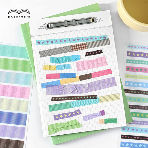 papermore 美好注脚系列diy手帐装饰拼贴基础款和纸模切贴纸