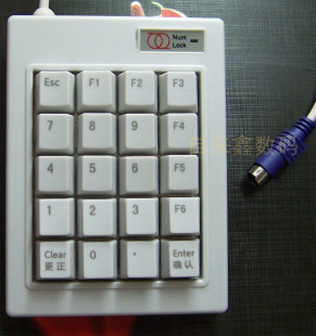 财务工业证券收银 数字键盘DX-20A 机械有线PS2小键盘 外接小键盘