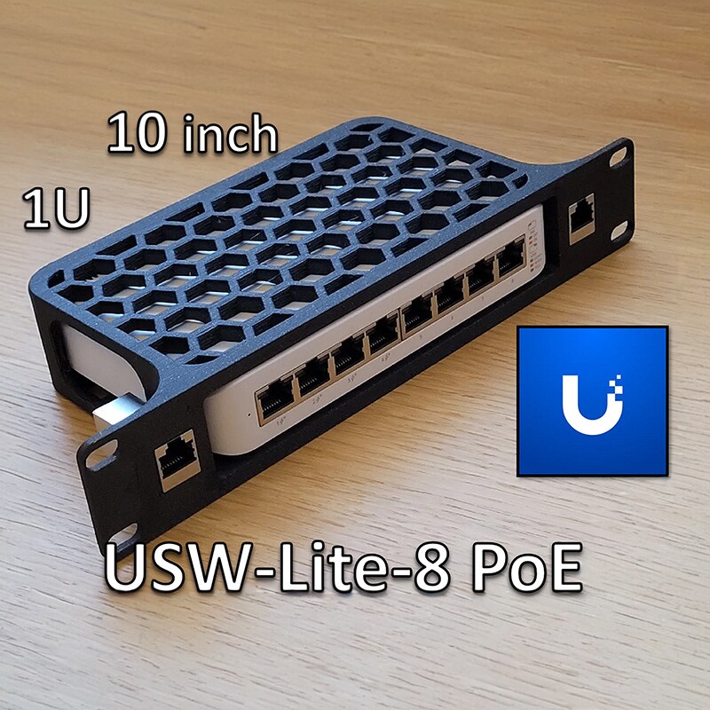 适用Unifi USW Lite 8 POE 10英寸机架安装支架19inch rack定制