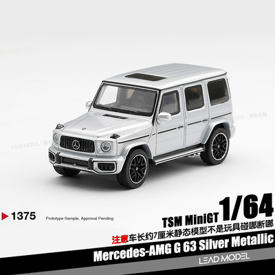 【领衔】预订|Benz-AMG G63 Silver Metallic 1/64 车模型 MINIGT