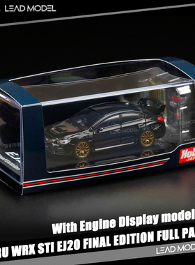 现货|SUBARU WRX STI EJ20 FINAL 黑色 Hobby 1/64 斯巴鲁车模型