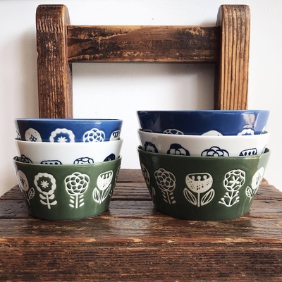 日本制美浓烧minoru皆川明大碗