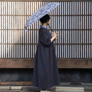 日本Ogawa小川河马印本铺晴雨两用折叠伞防紫外线遮阳伞和风绣球