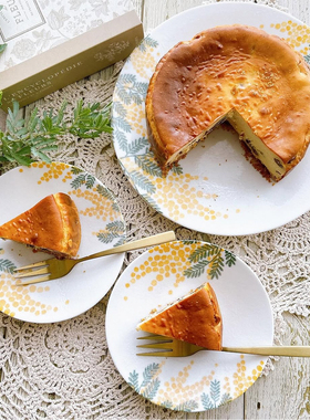 日本制minoru美浓烧金合欢陶瓷餐盘汤盘深盘ins含羞草花朵餐具