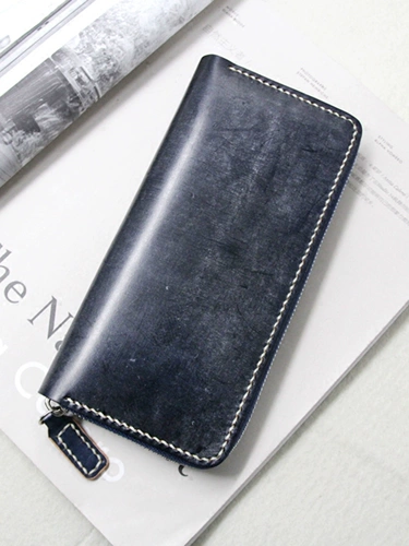 Длинная цепочка с молнией ручной работы, бумажник, кошелек, Германия