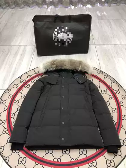 Foreign Trade Men's Goose Wyndham Jacket down Jacket Wolf Fur Collar