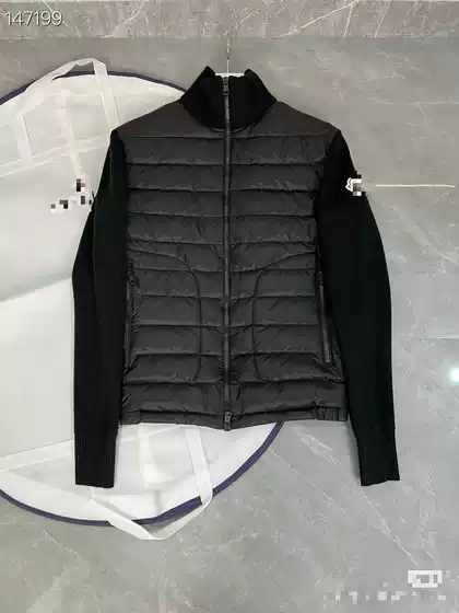 European and American Knitted Patchwork down Jacket Cardigan