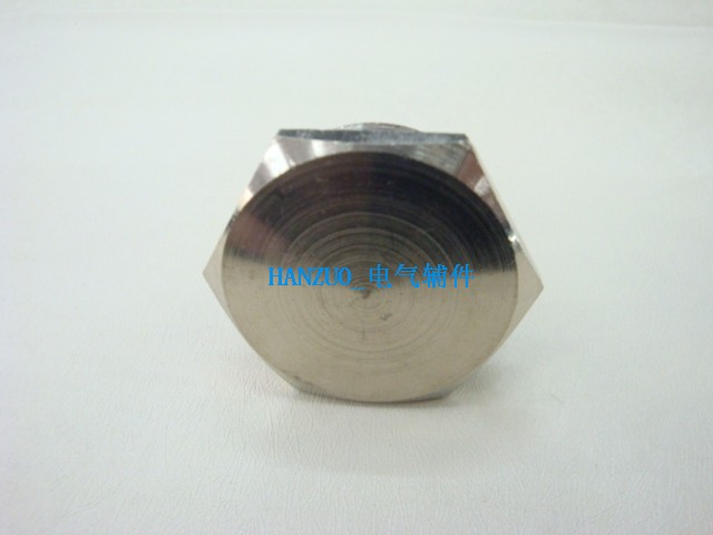 黄铜镀镍闷盖M40孔螺纹堵头六角