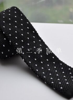 男士韩版正装黑色休闲风编织领带