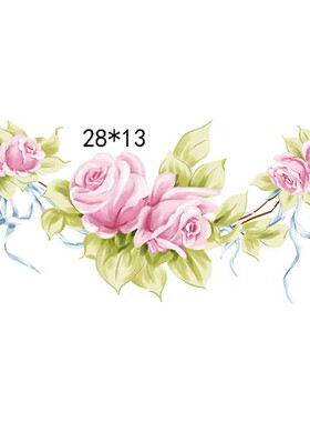 法式复古贴花水转印洛可可碎花易操作粉色防水防油转印贴大馨同款