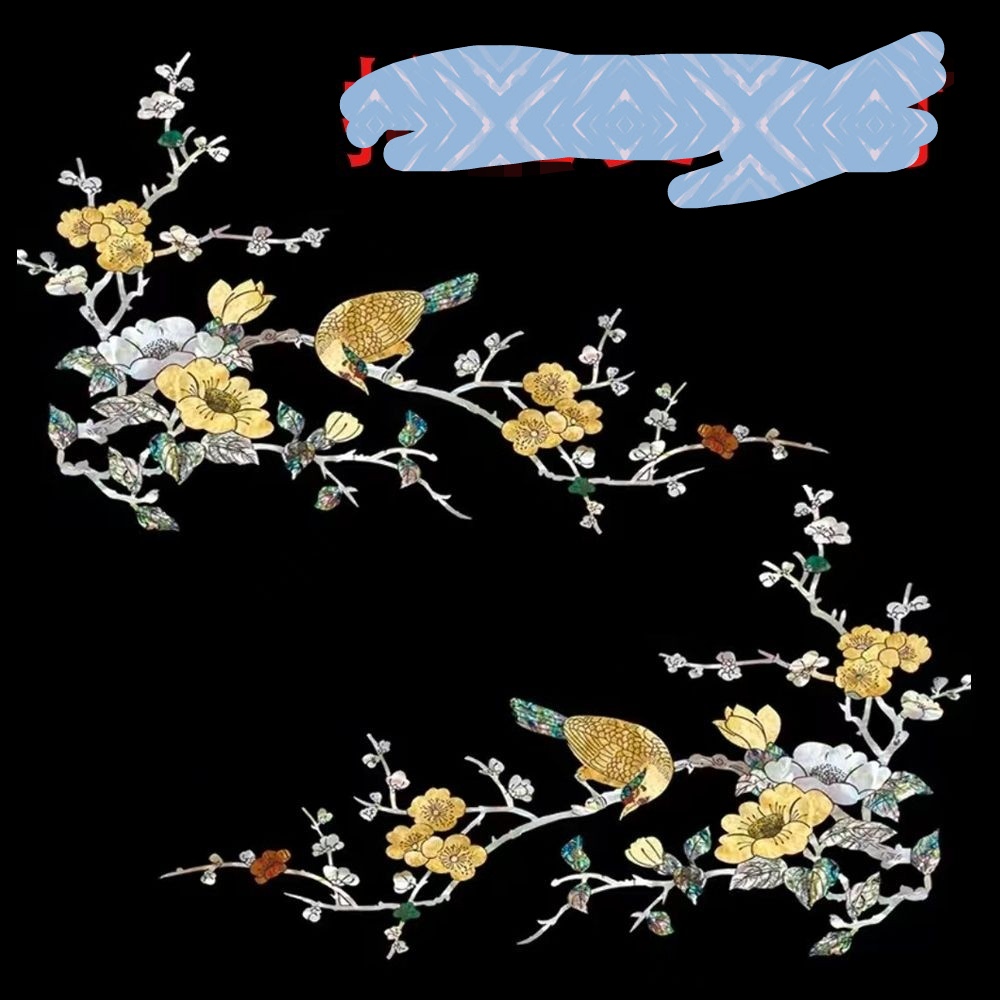 水转印烫金款上海大盟水移画螺钿贴画玻璃陶瓷光滑平面都能贴