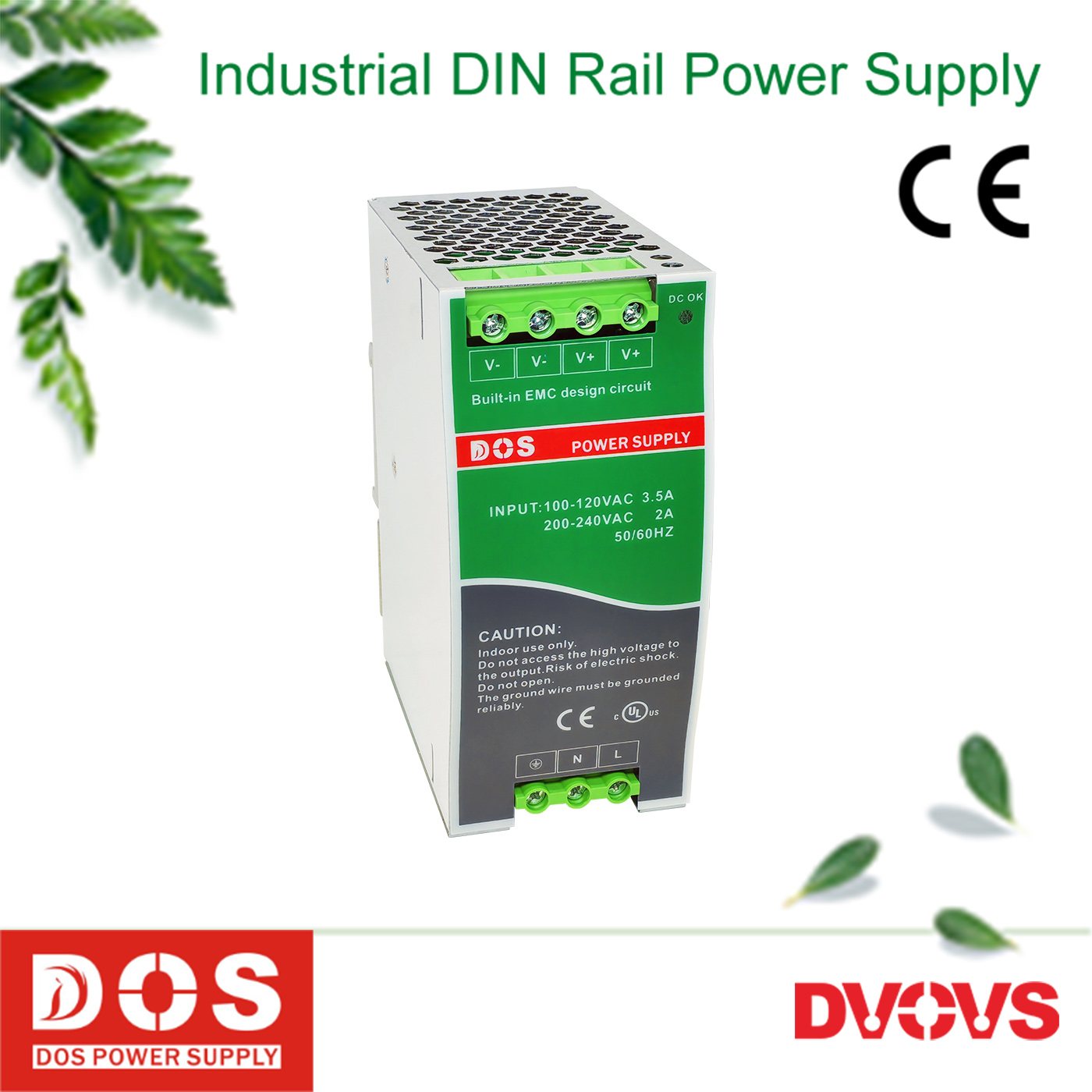 电压数显高效率导轨式开关电源供应器模块120W直流24V5A质保三年