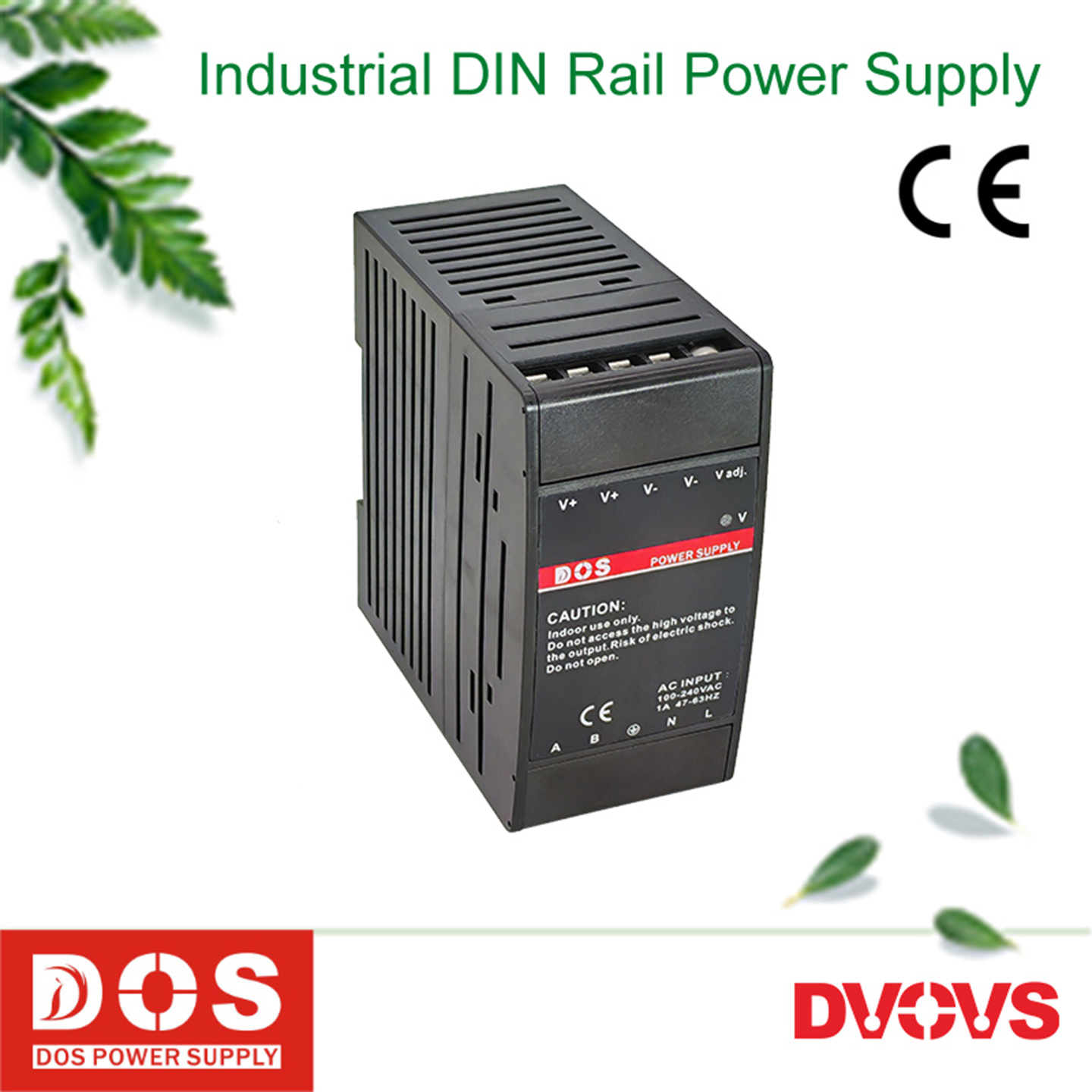 PLC模块型72W24V3A导轨式开关电源CDR-72-24PV电压数显质保三年