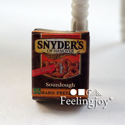 1:12dollhouse 迷你娃娃屋场景配件模型食玩 仿真猫粮盒子