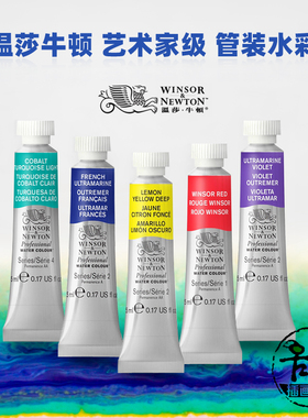 法国进口温莎牛顿艺术家水彩颜料大师级专业5ml 14ml温艺半块固彩