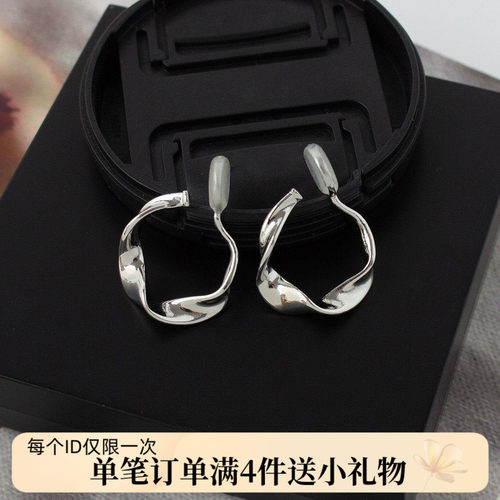 C圈耳环莫比乌斯环耳环无痛耳饰