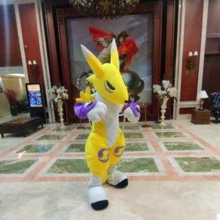 数码暴龙牧野留姬 妖狐兽 卡通人偶服装 毛绒玩具吉祥物设计订做