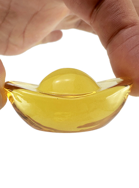 水晶元宝米缸存钱罐聚宝盆装饰品