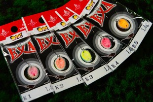 微物1.4克2克发光马口单钩 激力EXA毛绒夜光鳟鱼饵 日本GOD HANDS