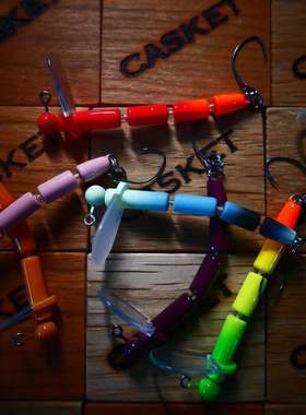 DAIWA进口鳟鱼多节鱼 虫型摇摆路亚饵鳟枝42毫米 1.2克山女鳟缓沉