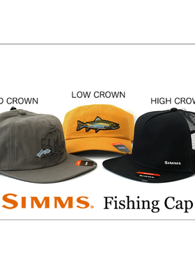 美国进口SIMMS 钓鱼帽路亚飞蝇渔夫帽 户外运动遮阳 鸭舌帽 防晒