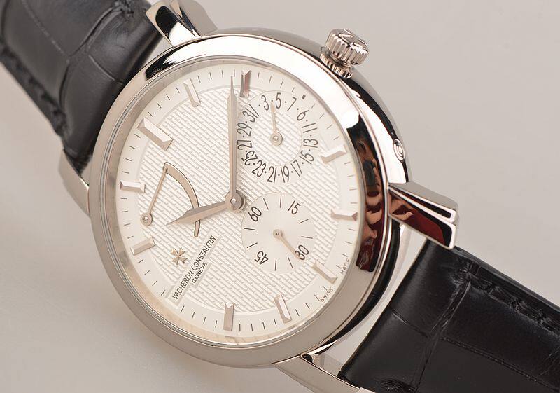 【97新】江诗丹顿马耳他白金动显指针日历男表83060/000G-9287