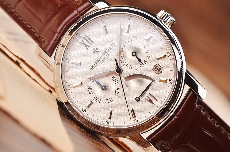 已售出【97新】江诗丹顿250周年白金动显限量版自动男表85250/000G-9141