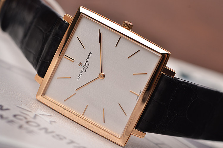 【98新】江诗丹顿历史名作方形玫瑰金自动男表43043/000r-9592