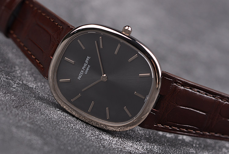 已售出【97新】百达翡丽Golden Ellipse白金灰盘自动男表3738/100G-012