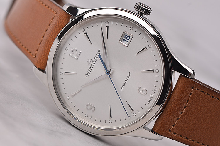 已售出【99新】积家大师大三针日历自动机械折叠扣皮带男表Q4018420全套