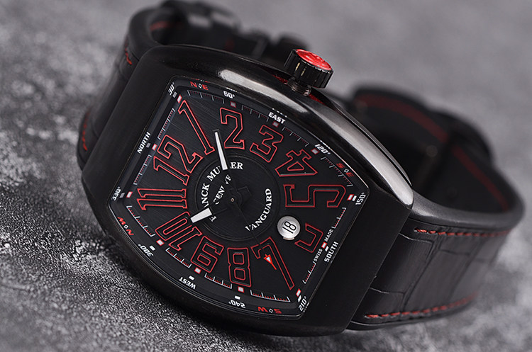 已售出【98新】法兰克穆勒钛金属大三针日历自动男表V45 SC DT TT NR BR