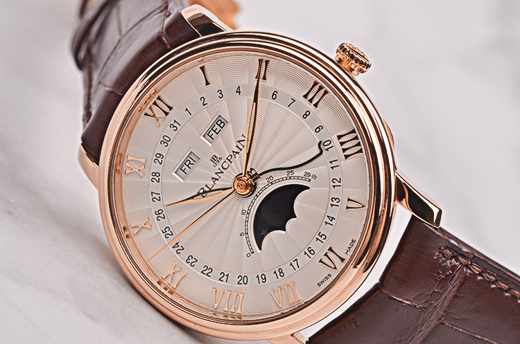 【97新】宝珀Villeret玫瑰金将官底全历月相男表6664-3642-55B