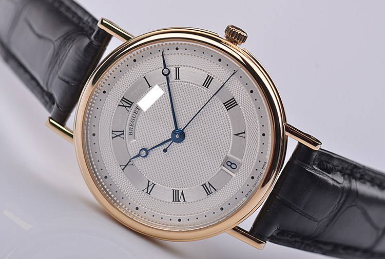 已售出【98新】宝玑黄金经典系列大三针日历自动腕表5930BA/12/986