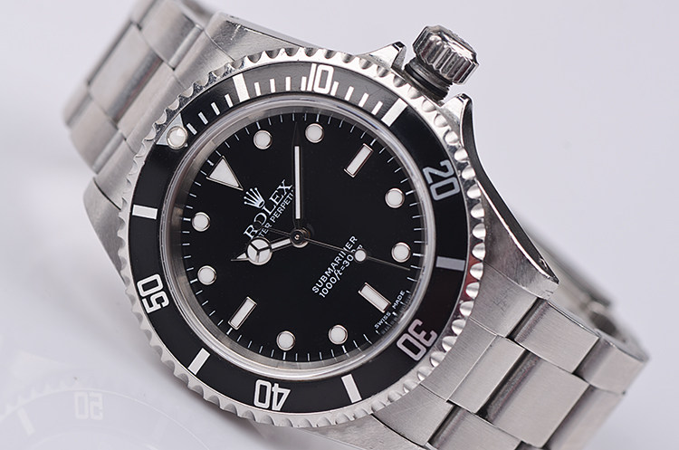 已售出【中古美品】劳力士无历黑水鬼大三针自动机械钢带男表14060M