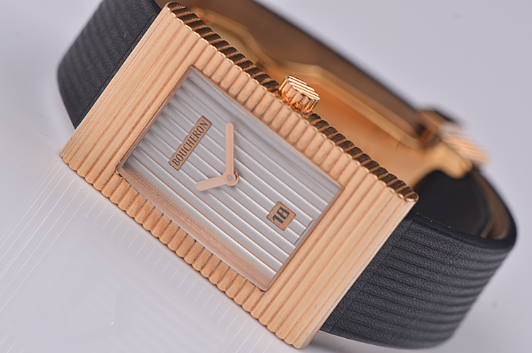 已售出【98新】宝诗龙reflet大号方形玫瑰金自动机械折叠扣腕表WA007304