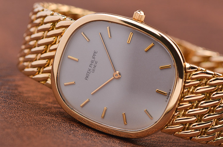已售出【97新】百达翡丽Golden Ellipse全黄金超薄自动机械腕表3738J