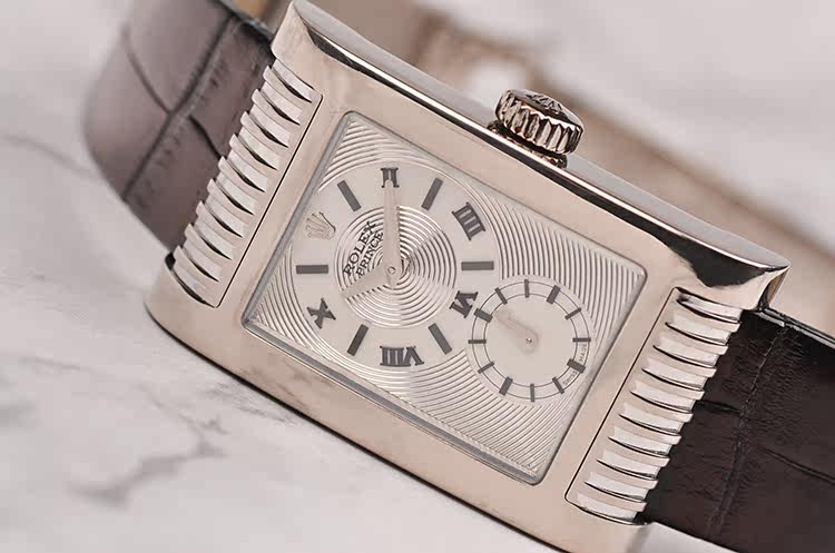 已售出【97新】劳力士白金切利尼医生王子小三针手上链折叠扣男表54419