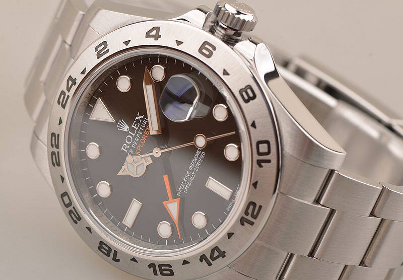 已售出【97新】劳力士探险家II型黑盘GMT自动机械男表216570有保卡发票