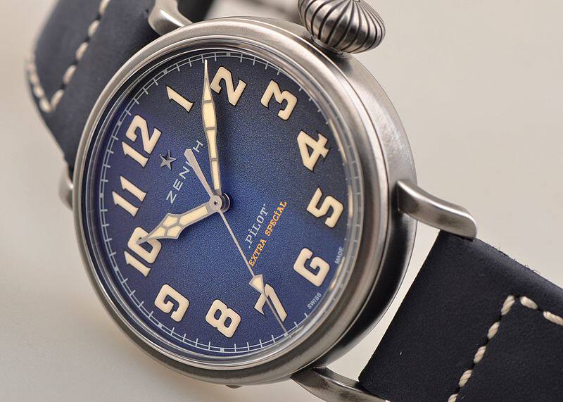 【已售出】真力时飞行员限量版大三针自动机械皮带男表11.1942.679/53.c808