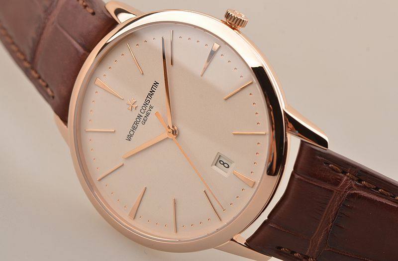 已售出【98新】江诗丹顿传承玫瑰金大三针自动机械男表85180/000R-9248