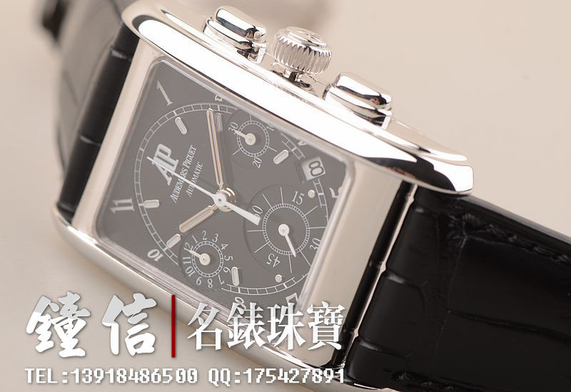 已售出【97新】AP爱彼向大师致敬系列白金长方形计时日历折叠扣男表