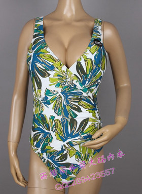 Y709外贸品牌原单泳装女士性感V款大码三角连体泳衣加大肥胖M温泉
