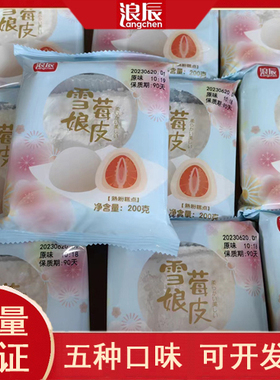 整箱浪辰雪媚娘皮商用麻薯雪莓梅娘半成品9*9原味量大有优惠