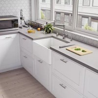 fireclay24英寸平面火泥廚房水槽